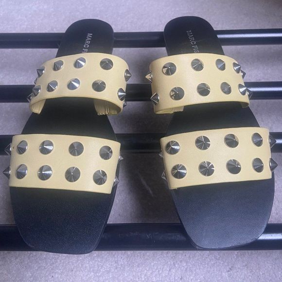 MARC FISHER Women Bolive Studded Slide Sandals - NEW NWOB - Picture 2 of 8